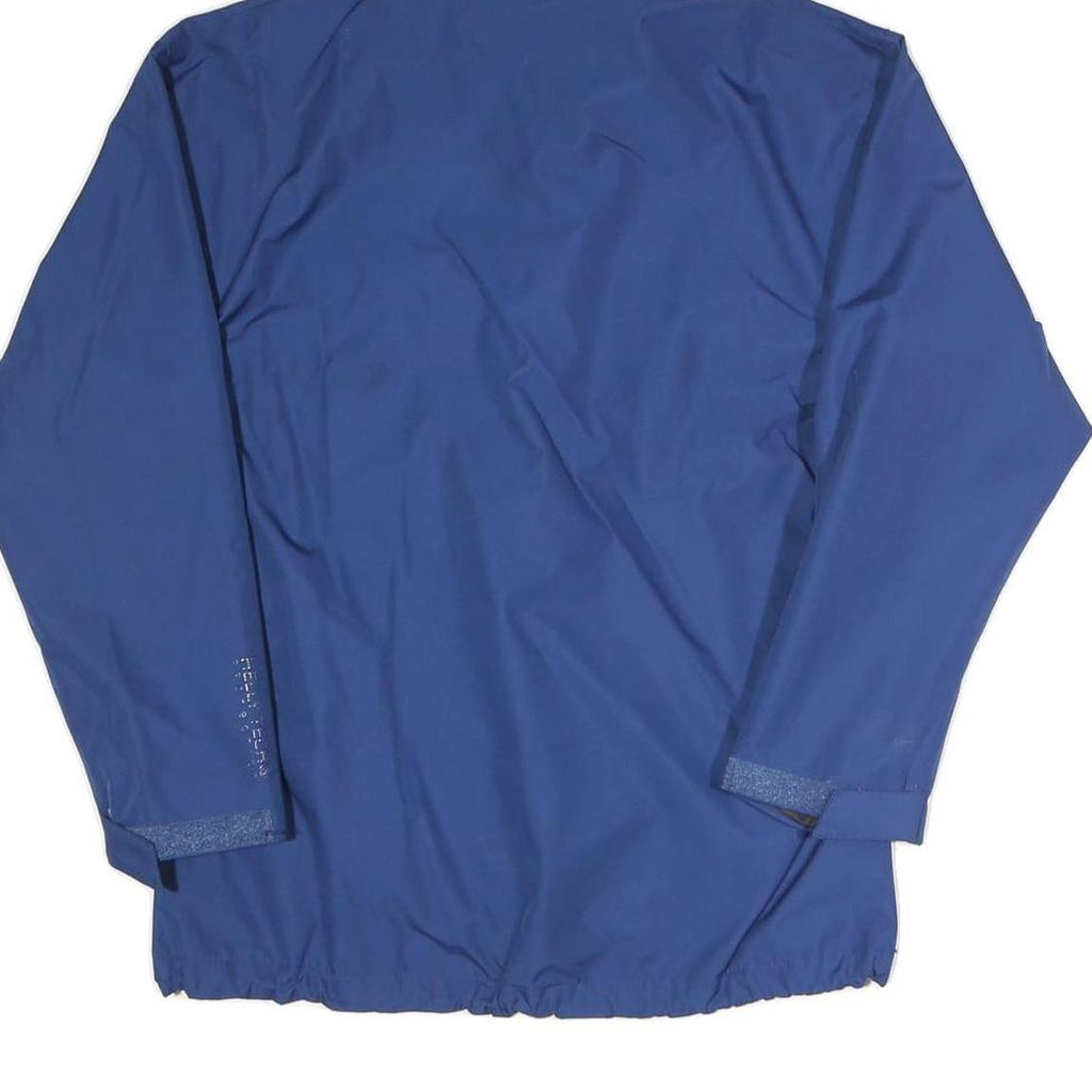 HELLY HANSEN Womens Blue Outdoor Jacket L Polyester Blend Zip Hooded Plain