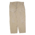 CARHARTT Mens Beige Regular Fit Straight Leg Trousers W36 L32 Cotton Blend