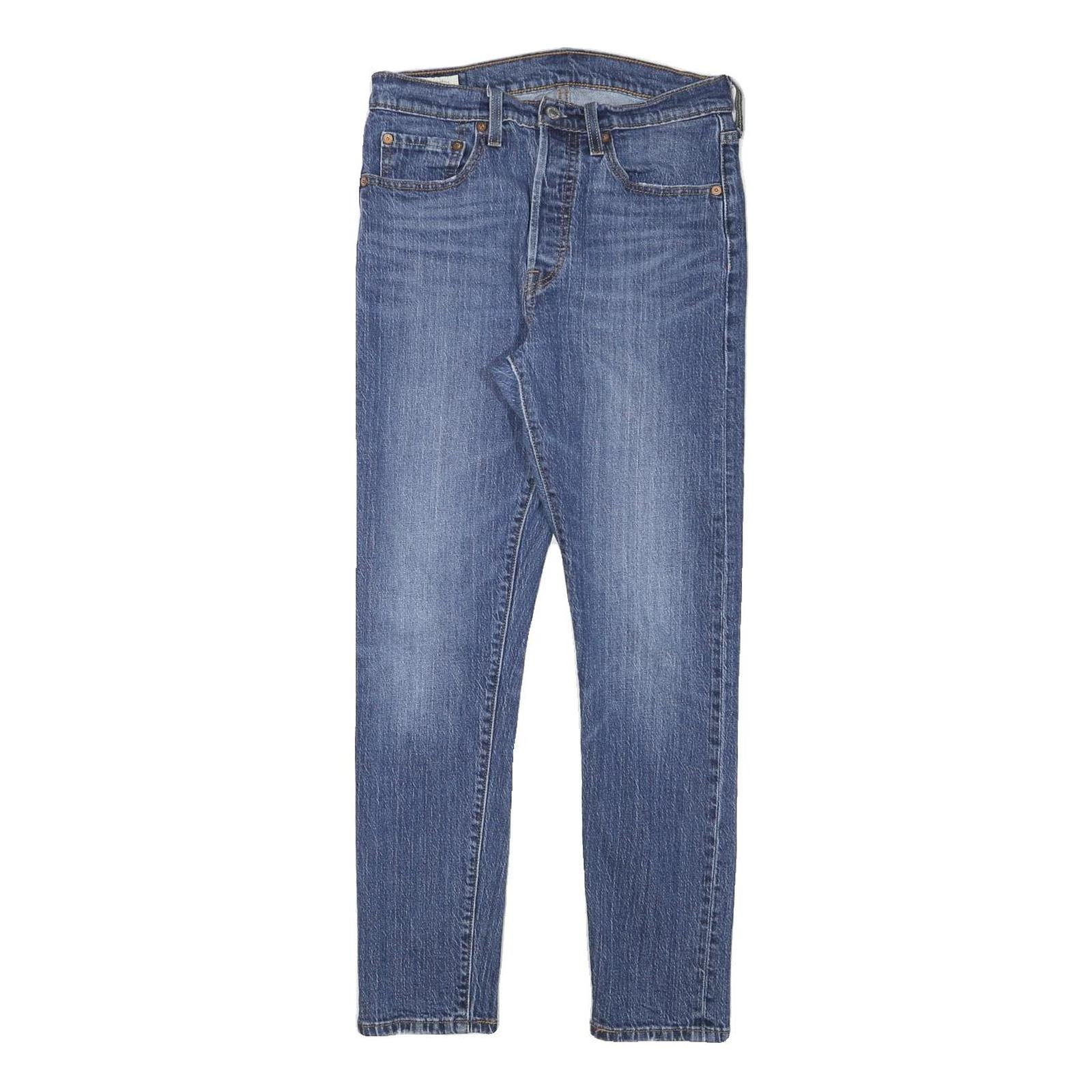 LEVI'S 501S Womens Jeans Blue Slim Skinny Denim Medium W27 L26 Button Closure