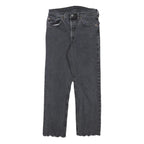 LEVI'S 501 Mens Jeans Black Regular Straight Denim Raw W26 L24 Button Closure