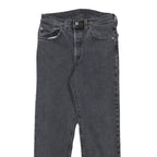 LEVI'S 501 Mens Jeans Black Regular Straight Denim Raw W26 L24 Button Closure