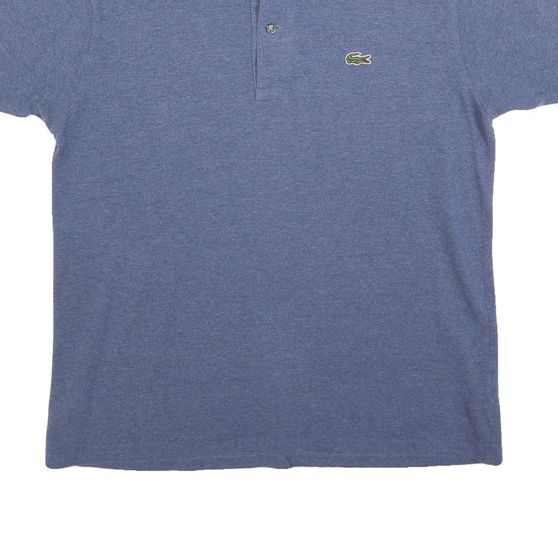 LACOSTE Mens Blue Polo Shirt M Cotton Blend Short Sleeve Classic Fit Casual