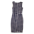 PHASE EIGHT Womens Pencil Dress Blue Spotted Sleeveless Knee Length M