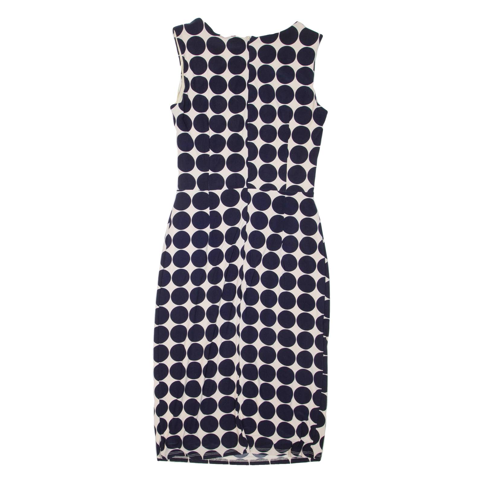PHASE EIGHT Womens Pencil Dress Blue Spotted Sleeveless Knee Length M