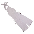 FAITHFULL THE BRAND Halter Neck Backless Womens Jumpsuit White Diamond M
