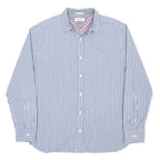 HILFIGER DENIM Mens Blue & White Check Shirt L Casual Cotton Stylish