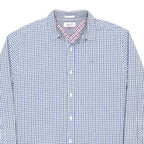 HILFIGER DENIM Mens Blue & White Check Shirt L Casual Cotton Stylish