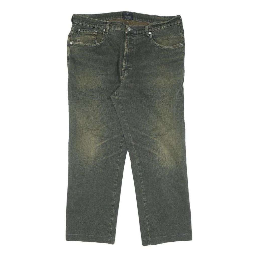TRUSSARDI Mens Jeans Green Regular Straight Denim Medium W40 L27 Classic Fit