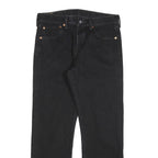 LEVI'S 501 Mens Jeans Black Regular Straight Denim Medium W33 L28 Classic Button