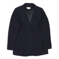 REISS Womens Navy Wool Blend Button Jacket UK 12 Classic Tailored Outerwear