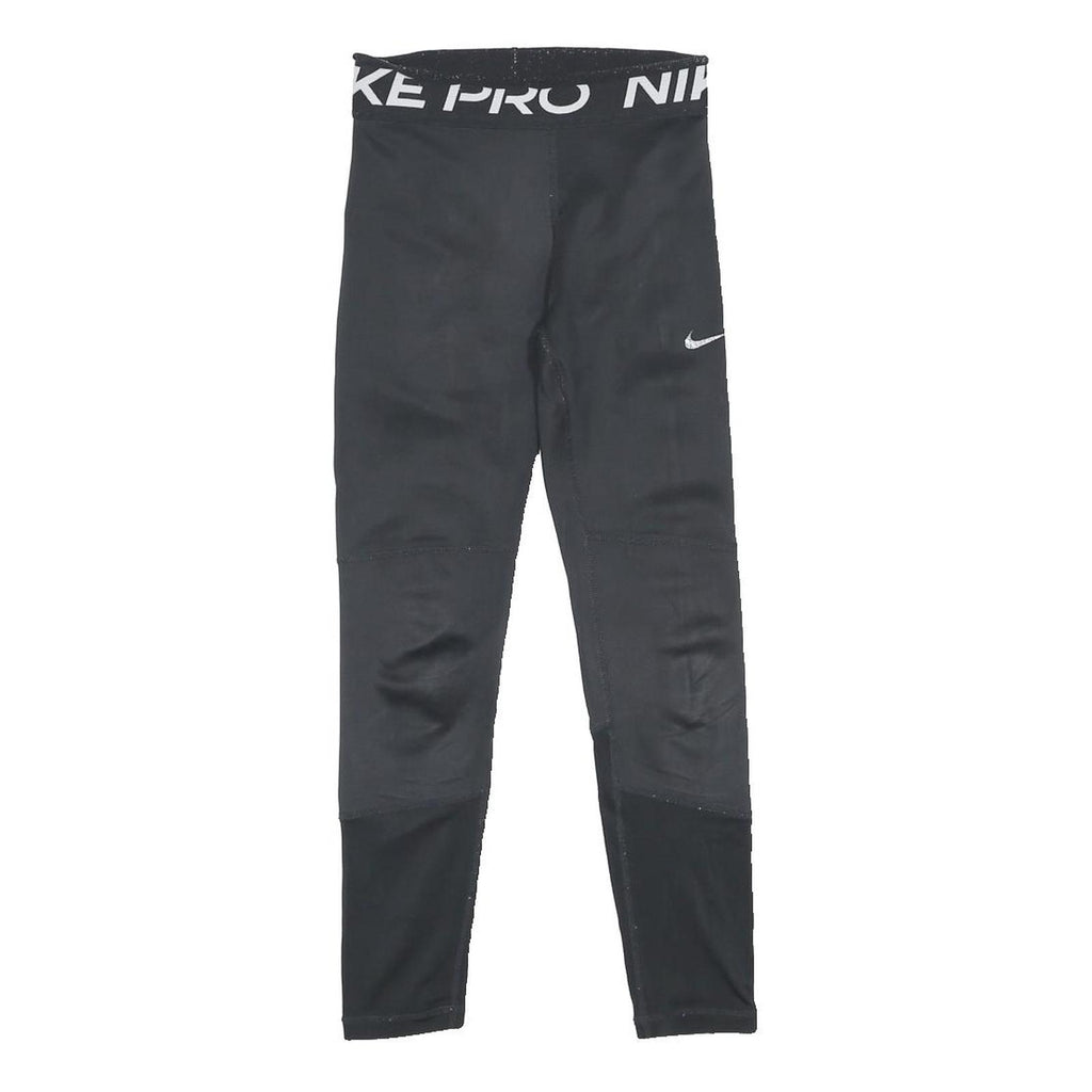 NIKE Womens Leggings Black Slim Tapered XXS W20 L22 Nike Pro Elastic Waistband