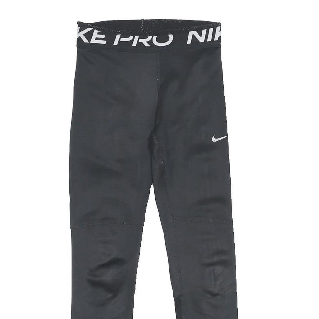 NIKE Womens Leggings Black Slim Tapered XXS W20 L22 Nike Pro Elastic Waistband