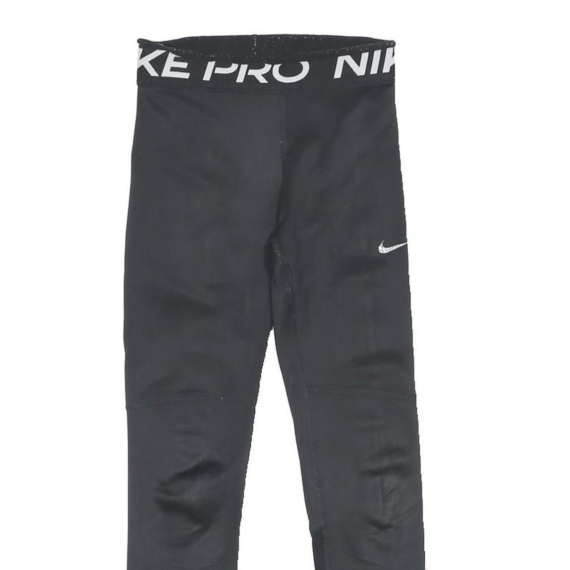 NIKE Womens Leggings Black Slim Tapered XXS W20 L22 Nike Pro Elastic Waistband