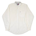 TOMMY BAHAMA Mens Plain Shirt Cream Long Sleeve S