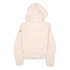 ONLY Womens Cream Hooded Cotton Blend Jacket S Zip Casual Lightweight