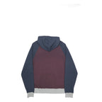 NIKE Mens Blue & Maroon ¼ Zip Hoodie L Cotton Blend Casual Sports Top