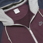 NIKE Mens Blue & Maroon ¼ Zip Hoodie L Cotton Blend Casual Sports Top