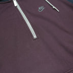 NIKE Mens Blue & Maroon ¼ Zip Hoodie L Cotton Blend Casual Sports Top