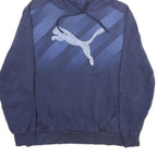 PUMA Mens Blue Pullover Hoodie S Cotton Sportswear Casual Gym
