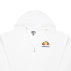 ELLESSE Womens White Plain Pullover Jumper Crew Neck Chunky Knit UK 8 Hoodie