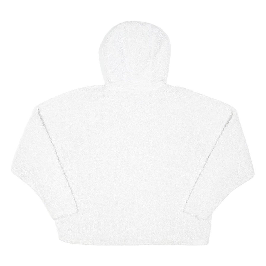 ELLESSE Womens White Plain Pullover Jumper Crew Neck Chunky Knit UK 8 Hoodie