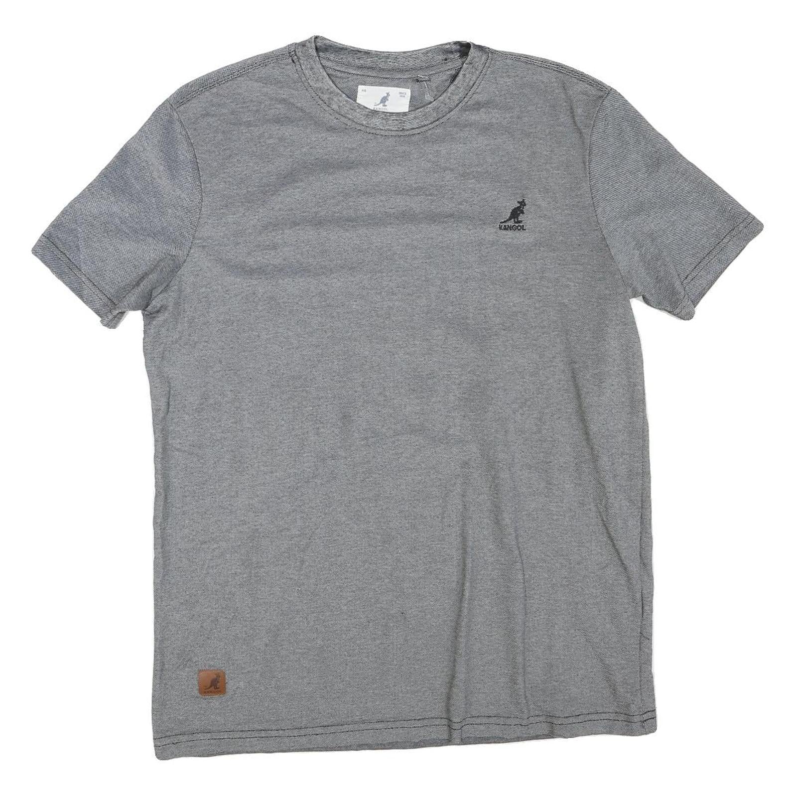 KANGOL Mens Grey S Short Sleeve Crew Neck Cotton Blend Graphic T-Shirt