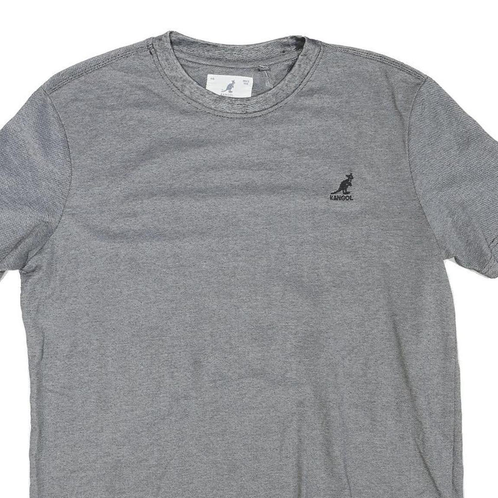 KANGOL Mens Grey S Short Sleeve Crew Neck Cotton Blend Graphic T-Shirt
