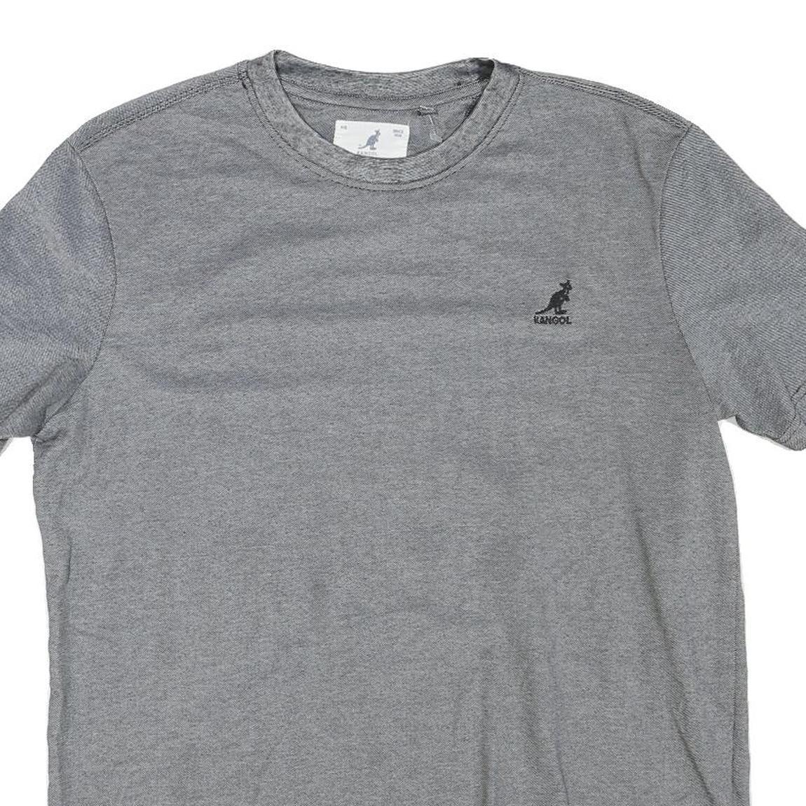 KANGOL Mens Grey S Short Sleeve Crew Neck Cotton Blend Graphic T-Shirt