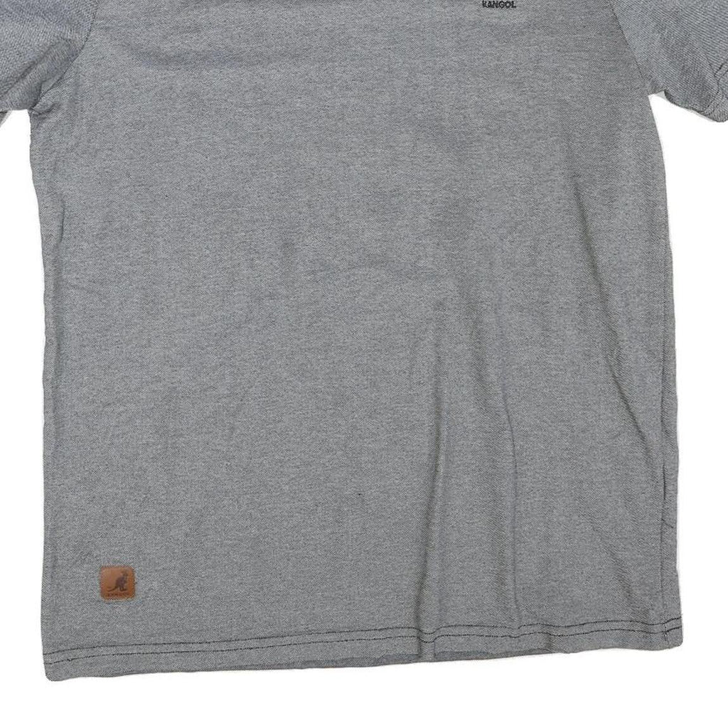 KANGOL Mens Grey S Short Sleeve Crew Neck Cotton Blend Graphic T-Shirt