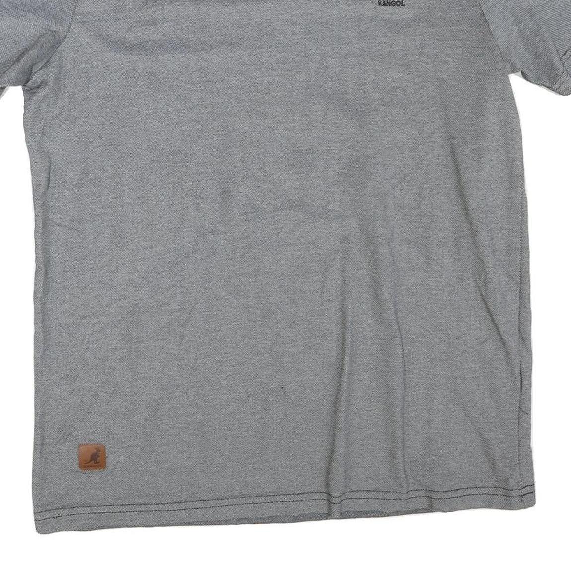 KANGOL Mens Grey S Short Sleeve Crew Neck Cotton Blend Graphic T-Shirt