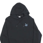 PUMA Womens Black Hoodie M Cotton Blend Pullover Logo Print