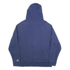 CHAMPION Mens Navy Full Zip Hoodie L Cotton Blend Casual Sweatshirt