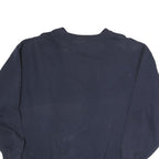 HAPPY LIFE Mens Navy Sweatshirt Crew Neck M Cotton Pullover Casual Unisex