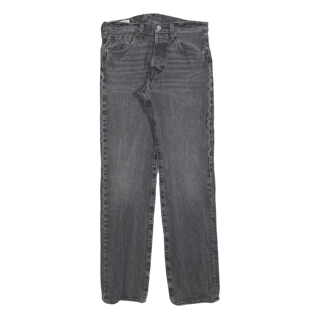 LEVI'S 501 Big E Mens Jeans Black Regular Straight Denim Medium W30 L34 Classic