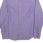 TOMMY HILFIGER Womens Purple Cotton Blend Shirt M Long Sleeve Button Front