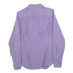 TOMMY HILFIGER Womens Purple Cotton Blend Shirt M Long Sleeve Button Front