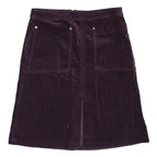 PER UNA Womens Purple Mini Velvet Skirt UK 14 Pocket Detail Zip Closure
