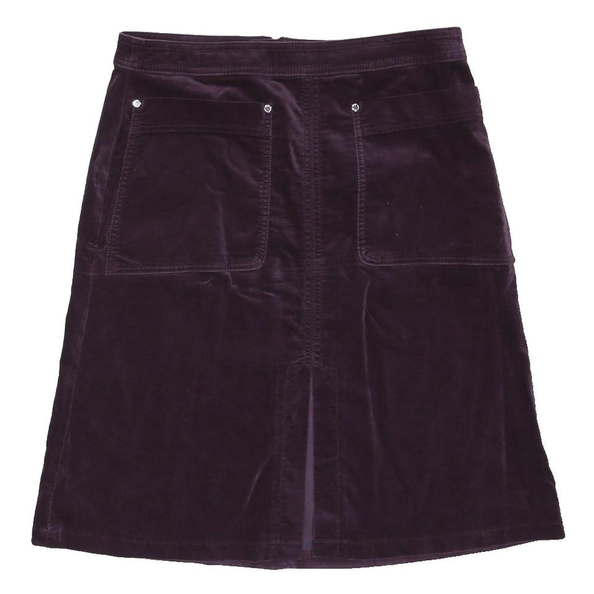 PER UNA Womens Purple Mini Velvet Skirt UK 14 Pocket Detail Zip Closure