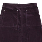 PER UNA Womens Purple Mini Velvet Skirt UK 14 Pocket Detail Zip Closure