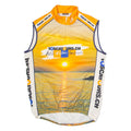 CUORE Full Zip Cycling Mens Jersey Orange High Neck L