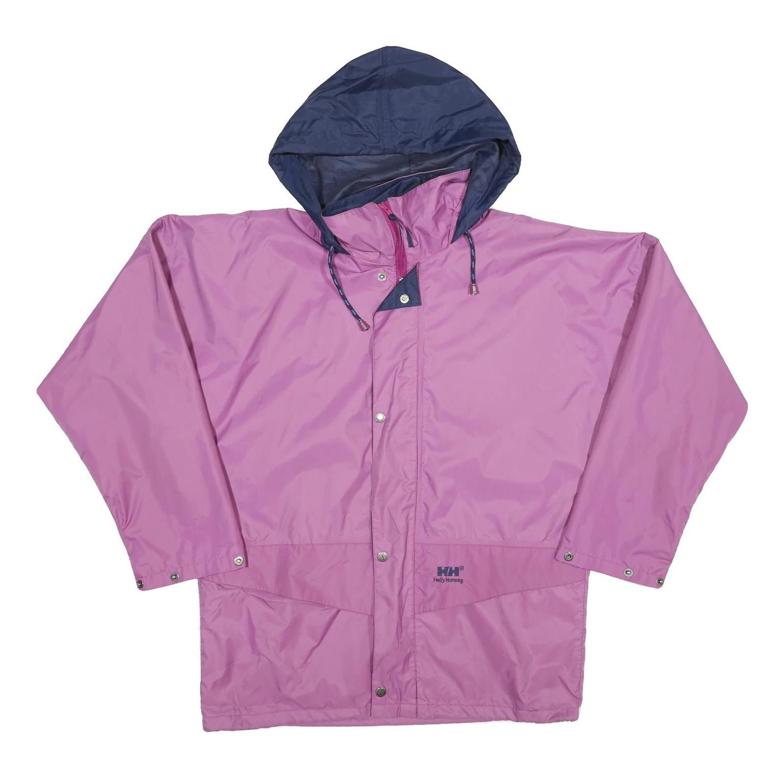 HELLY HANSEN Womens Purple & Navy Hooded Zip Jacket M Polyester Blend Outdoor