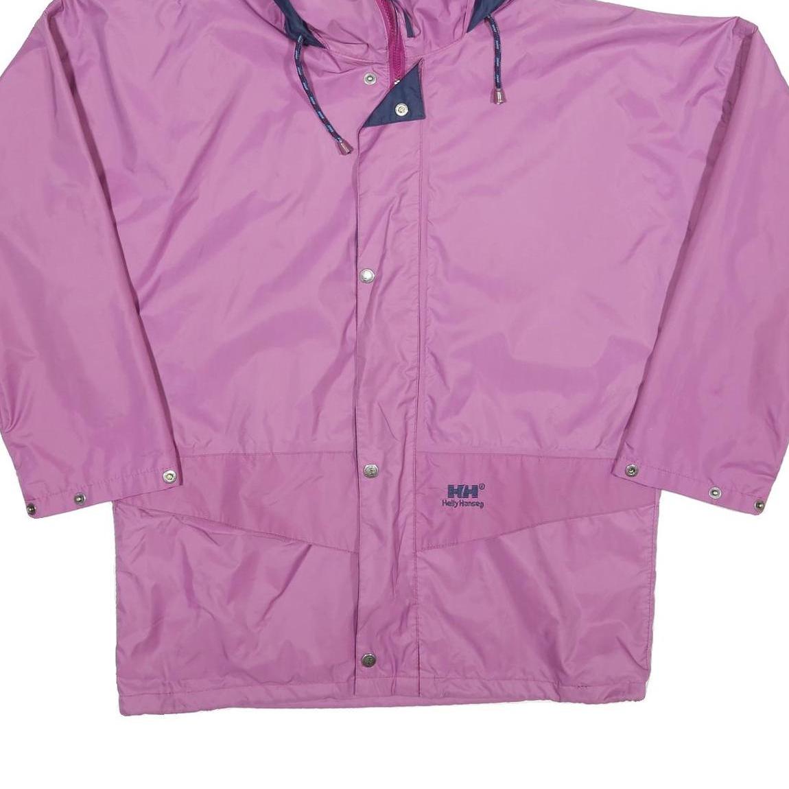 HELLY HANSEN Womens Purple & Navy Hooded Zip Jacket M Polyester Blend Outdoor