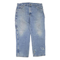 DICKIES Womens Blue Regular Jeans Denim W38 L30 Cotton Blend Zip Casual Workwear