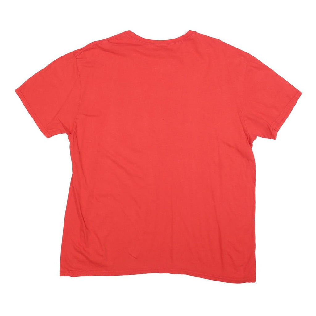 MAJESTIC Mens Red Washington Graphic T-Shirt XL Short Sleeve Crew Neck Cotton
