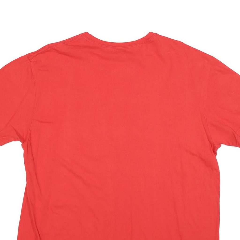 MAJESTIC Mens Red Washington Graphic T-Shirt XL Short Sleeve Crew Neck Cotton