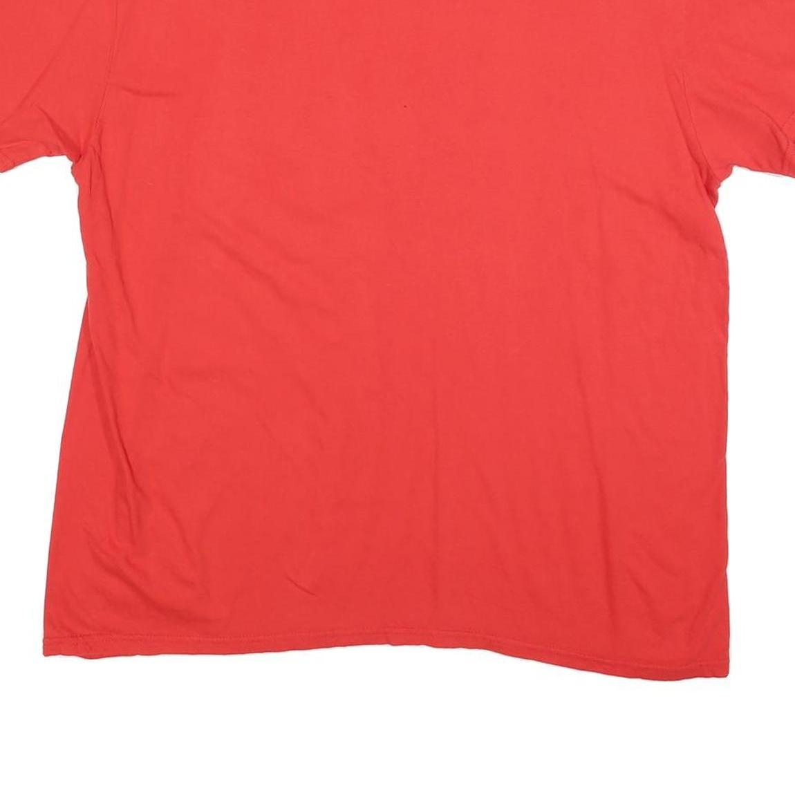 MAJESTIC Mens Red Washington Graphic T-Shirt XL Short Sleeve Crew Neck Cotton