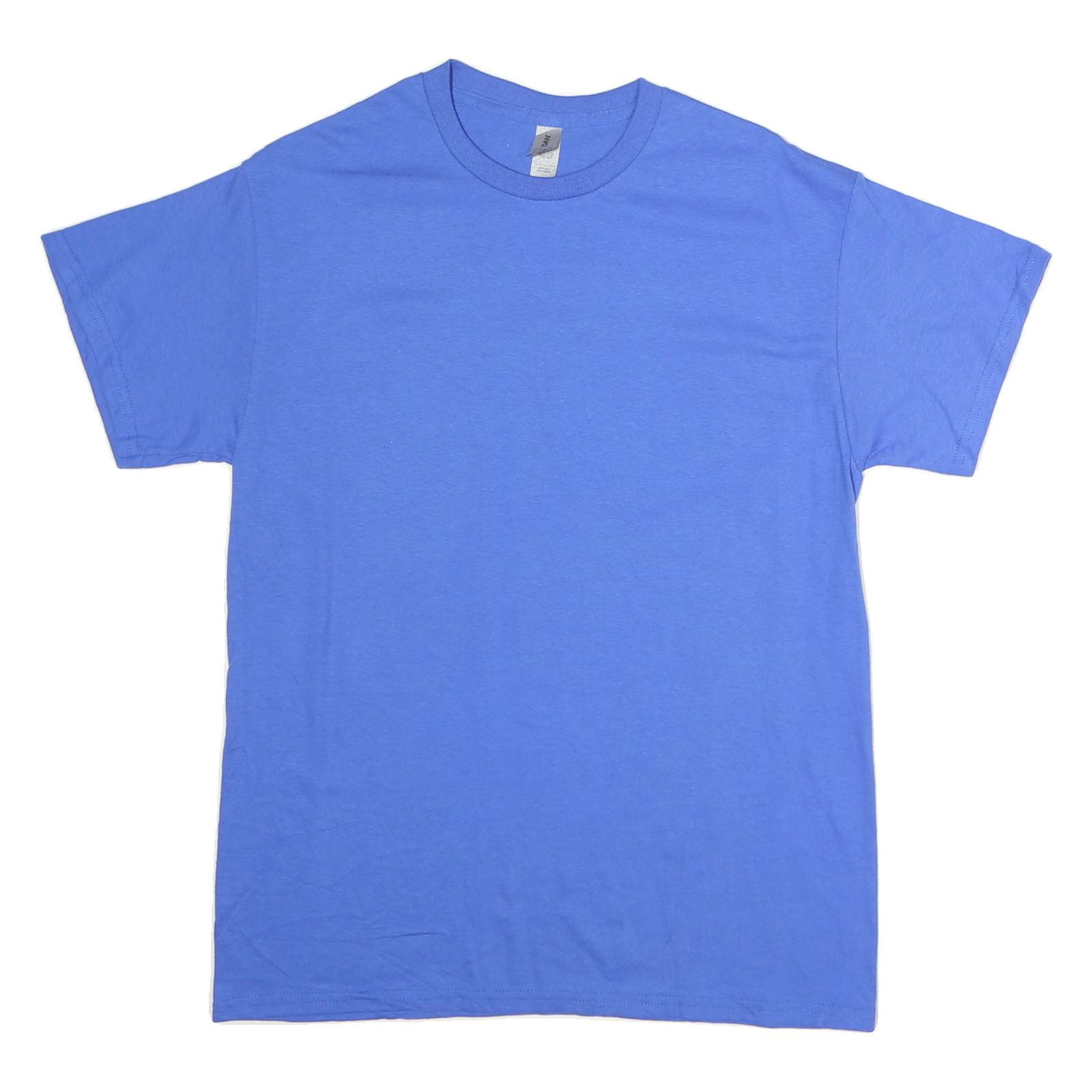 GILDAN Womens Blue Plain T-Shirt XL Short Sleeve Crew Neck Essential Casual