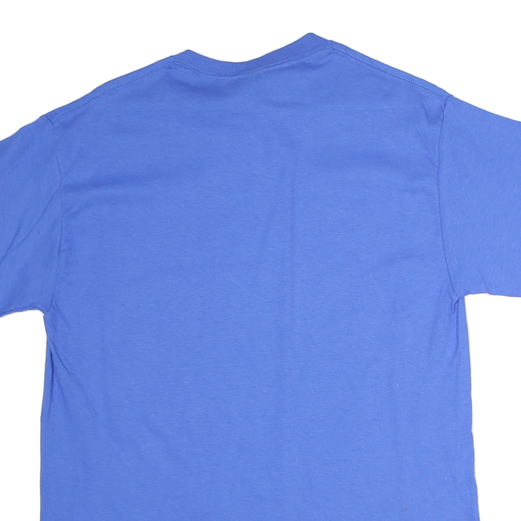 GILDAN Womens Blue Plain T-Shirt XL Short Sleeve Crew Neck Essential Casual