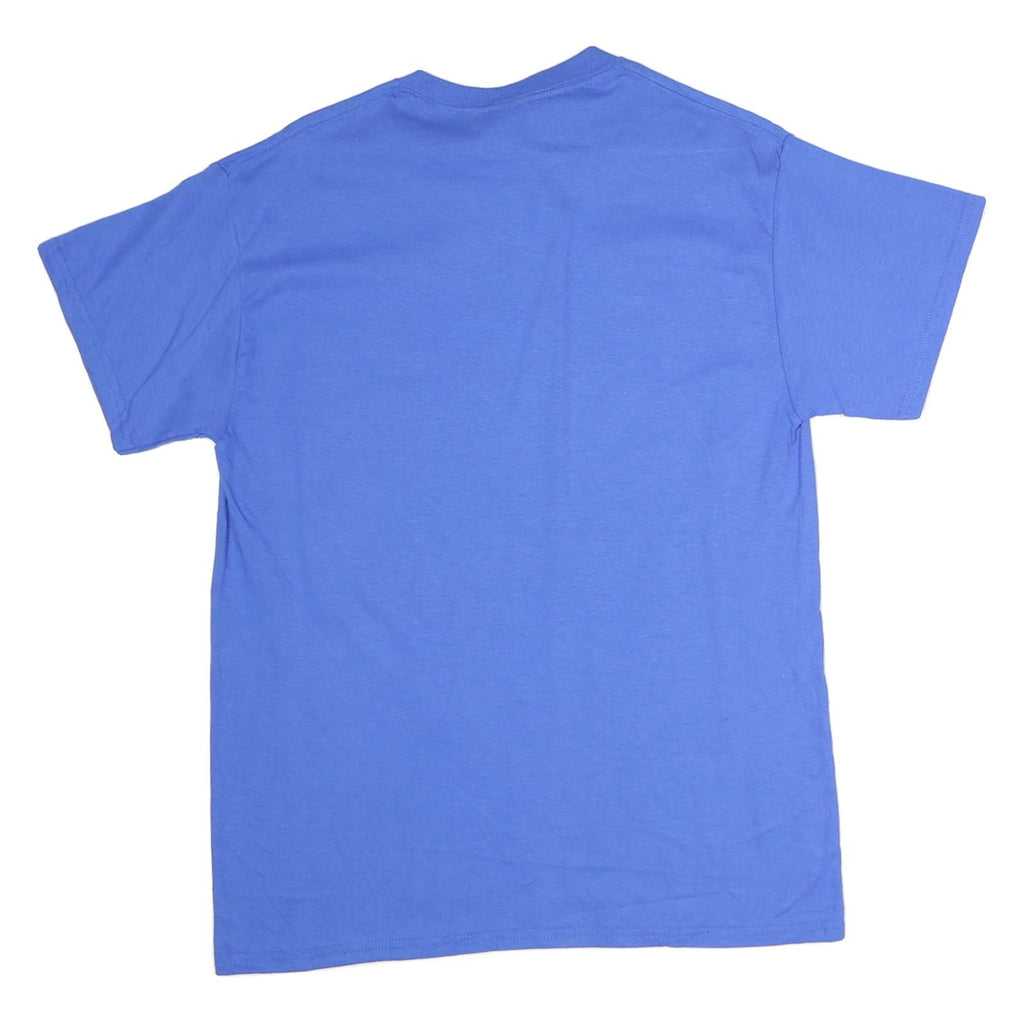 GILDAN Womens Blue Plain T-Shirt XL Short Sleeve Crew Neck Essential Casual