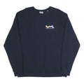 RUSSELL ATHLETIC Mens Navy Blue Cotton Blend Crew Neck XL Sweatshirt Logo Print